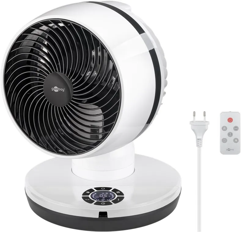 [150963] Gulvventilator 3D, fjernbetjening og timer