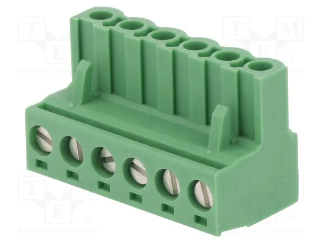 [151232] Female Connector 5,0 Hor. 6-Pole Angled