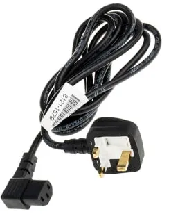 [151400] GB Power Cable 2,5m C13 13A Black Vinkel