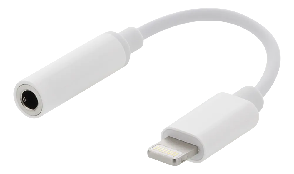 [151528] Lightning til 3,5mm lydadapter, hvid