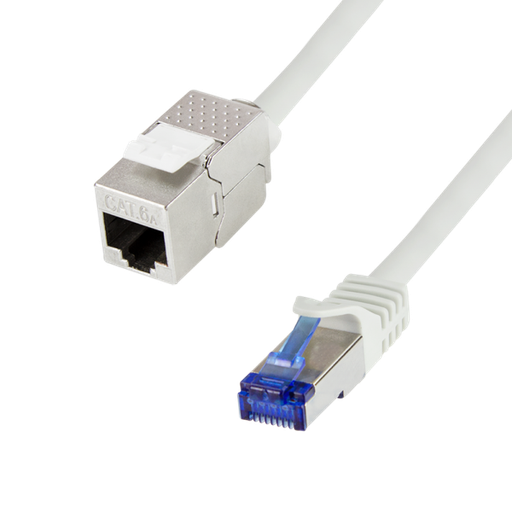 [151936] Consolidation point patch cable, Cat.6A, S/FTP, grey, 1 m
