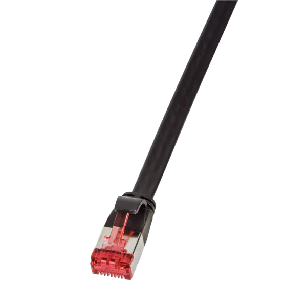 [152183] Patch cable SlimLine, flat, Cat.6A, U/FTP, black, 3 m