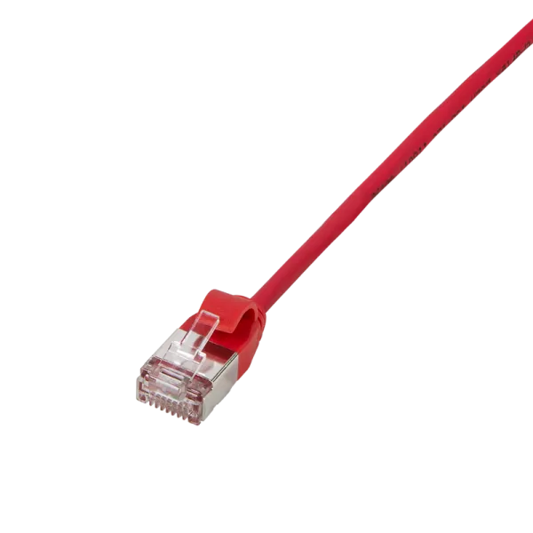[152240] Patch cable SlimLine, Ultraflex, Cat.6A, U/FTP, red, 1 m
