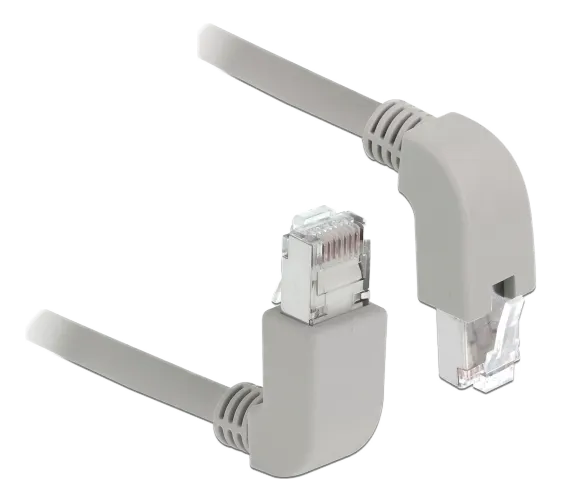[152434] Network cable RJ45 Cat.6A S/FTP upwards / downwards angled 0.5m