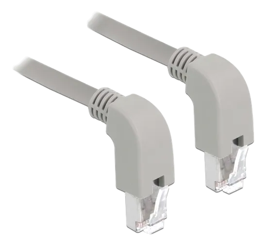 [152438] Network cable RJ45 Cat.6A S/FTP downwards / downwards angled 1m