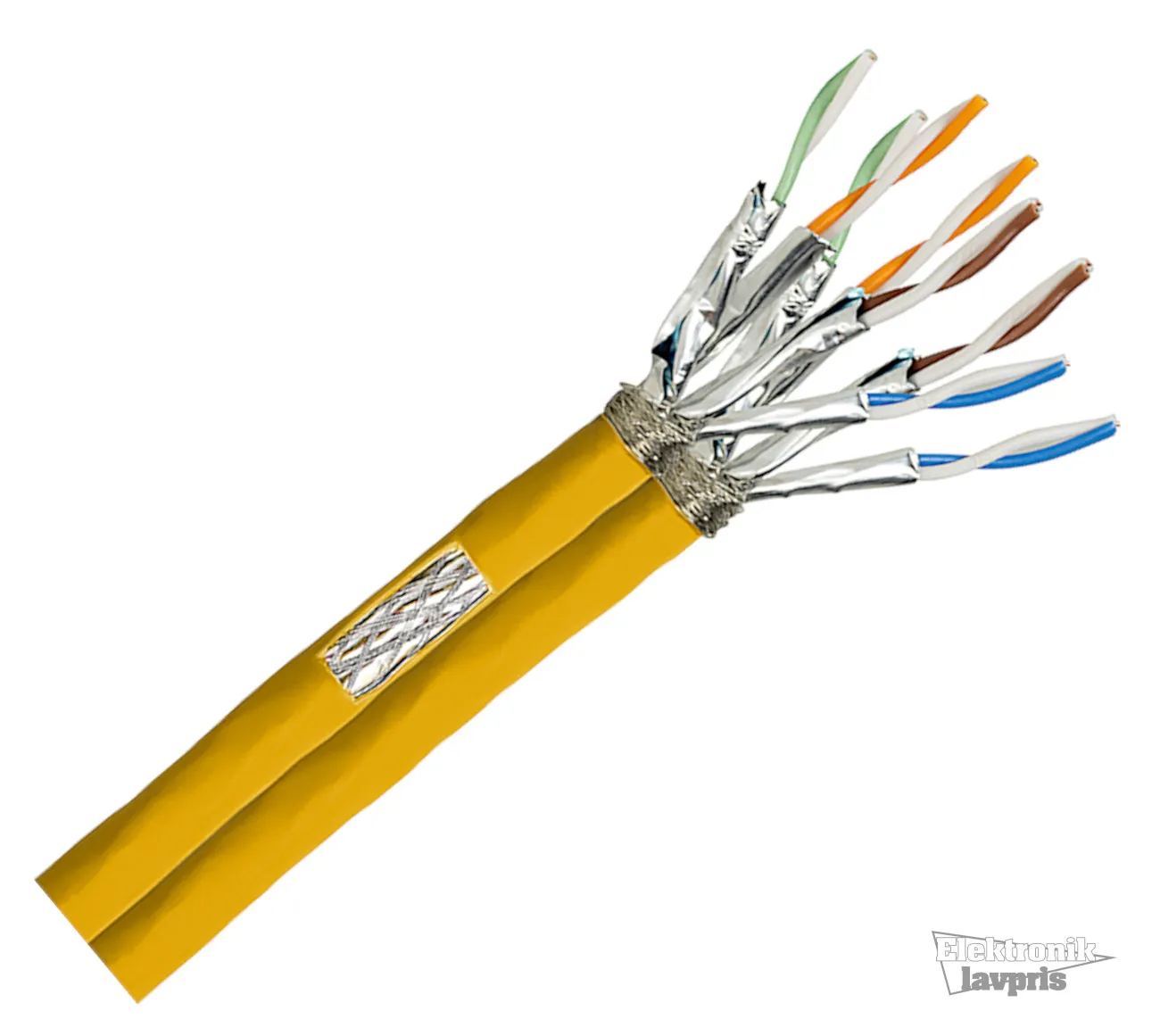 [152463] Duplex Installationskabel, PrimeLine, Cat.7A, S/FTP, gul, 100 m