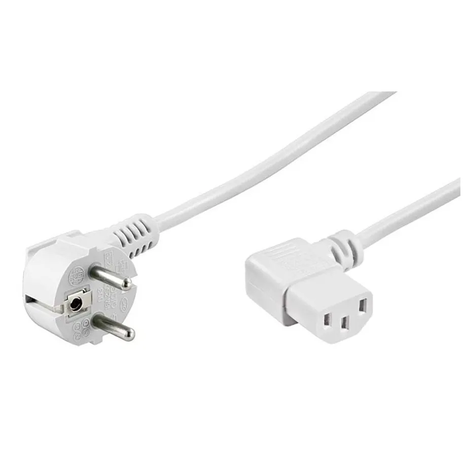 [152882] Apparatkabel m. vinkelstik 2,00m. GRÅ