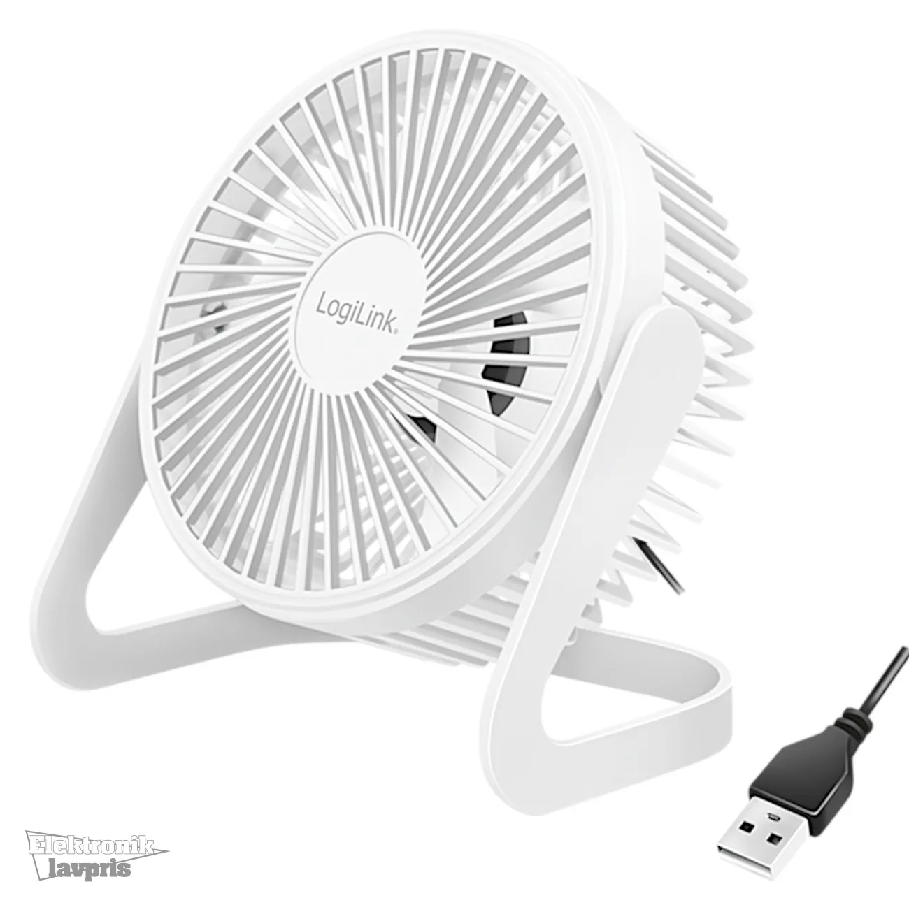 [152916] Bordventilator USB, 15 cm, 40dB, hvid