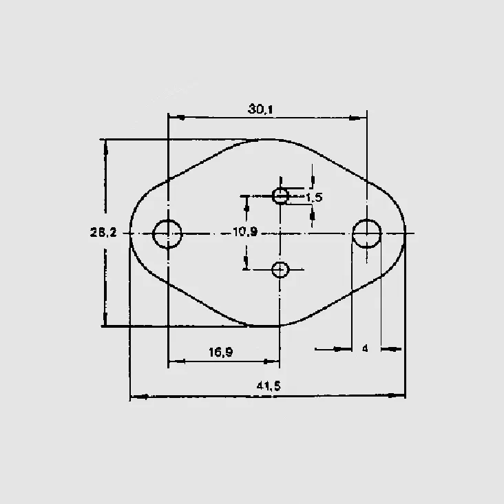 [153301] Kapton Isolationsplade til TO3 hus, 42x29mm