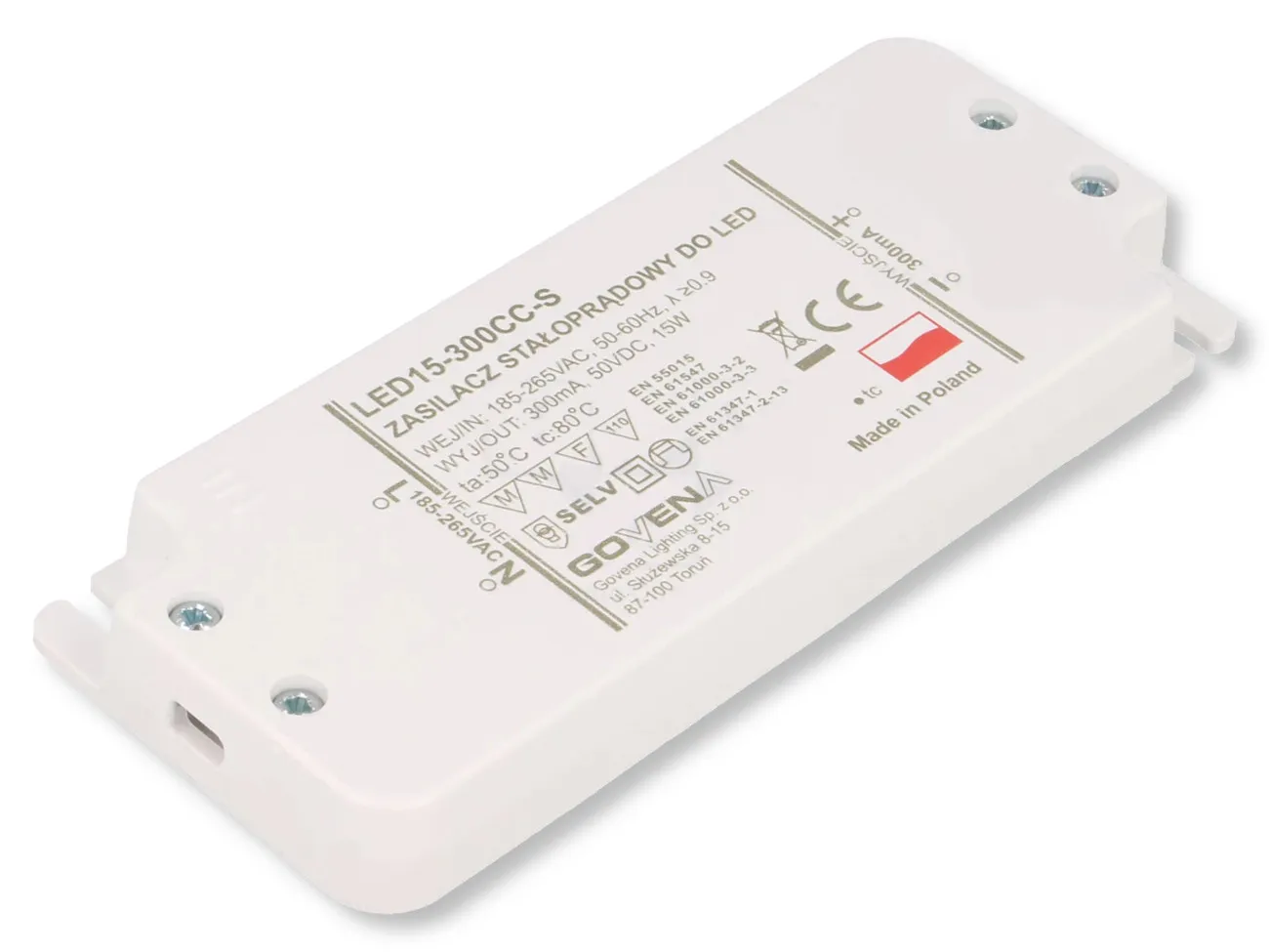 [153499] Constant current LED Transformer 300 mA CC for LEDs up to 15 W total load