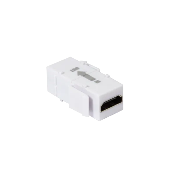 [153677] HDMI keystone coupler, A/F to HDMI A/F, 4K/30 Hz, repeater, white