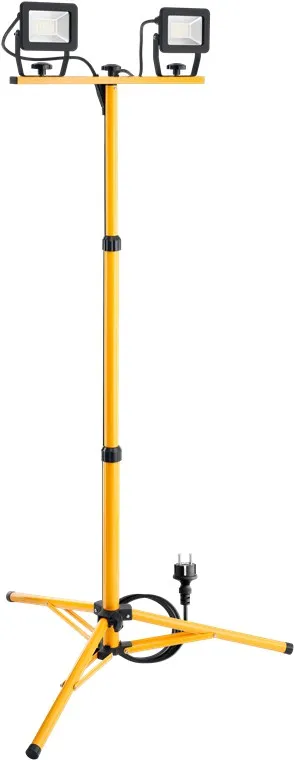 [153707] LED konstruktions spotlight 4000K med teleskopisk stativ, 2x 20 W