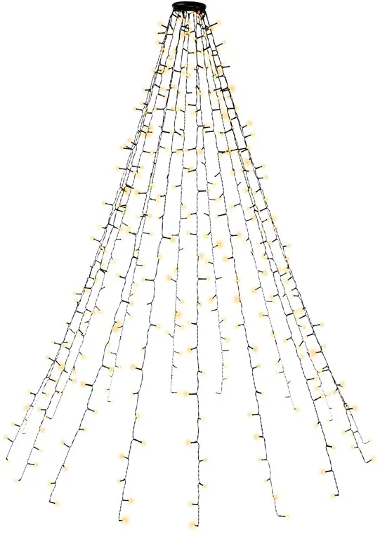 [153730] 400 LED 3000k lyskæde med ring til juletræ