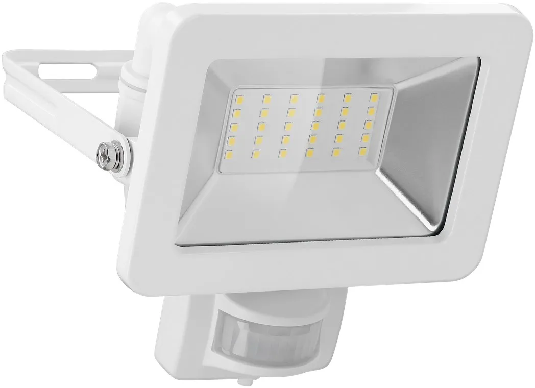 [153744] LED udendørs projektør,4000K,30 W, med bevægelsesdetektor Hvid