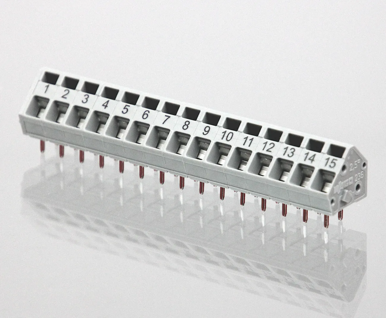 [153776] WAGO - 15 x TERMINAL BLOCK, PCB, 5MM, GREY
