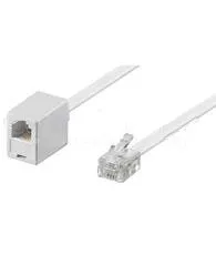 [153865] RJ11-RJ11 HAN/HUN kabel, 10m, HVID