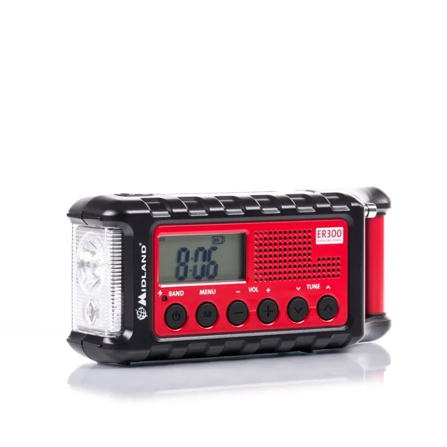 [153901] ER300 nødapparat - 2200mAh powerbank, SOS, AM/FM Radio