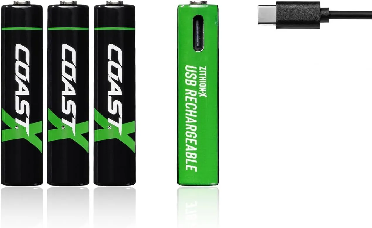 [154014] Genopladeligt AAA 750mAh, Li-Ion, 1.5V batteri. Inkl ladekabel