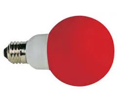 [154032] LED-lampe, RØD 1W E27
