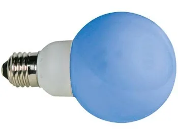 [154033] LED-lampe, BLÅ 1W E27