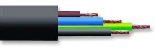 [154130] Netledning 5x1,00mm² SORT Gummi