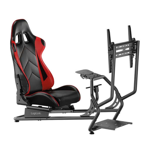 [154642] Racing-Simulatior Cockpit med monitormontering til 3250", sort
