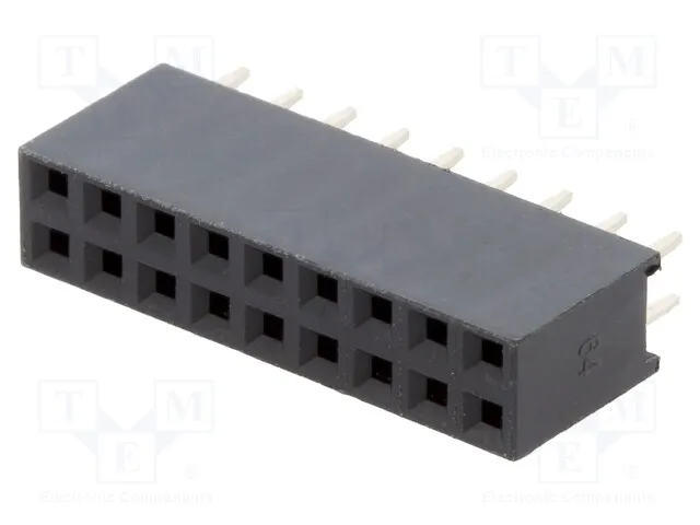 [154688] Female Header 2R Straight 2x8-Pole Sn