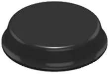 [154745] Gummifod Sort Ø=19,1x4,1mm. 40 stk.