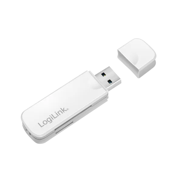 [155466] USB 3.0 kortlæser, til SD/microSD, hvid