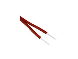 [155725] Silikone kabel 2-leder 2x0.75 mm² Rød