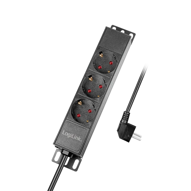 [155804] 10"-Rack PDU 3-vejs tysk stikkontakt, uden afbryder