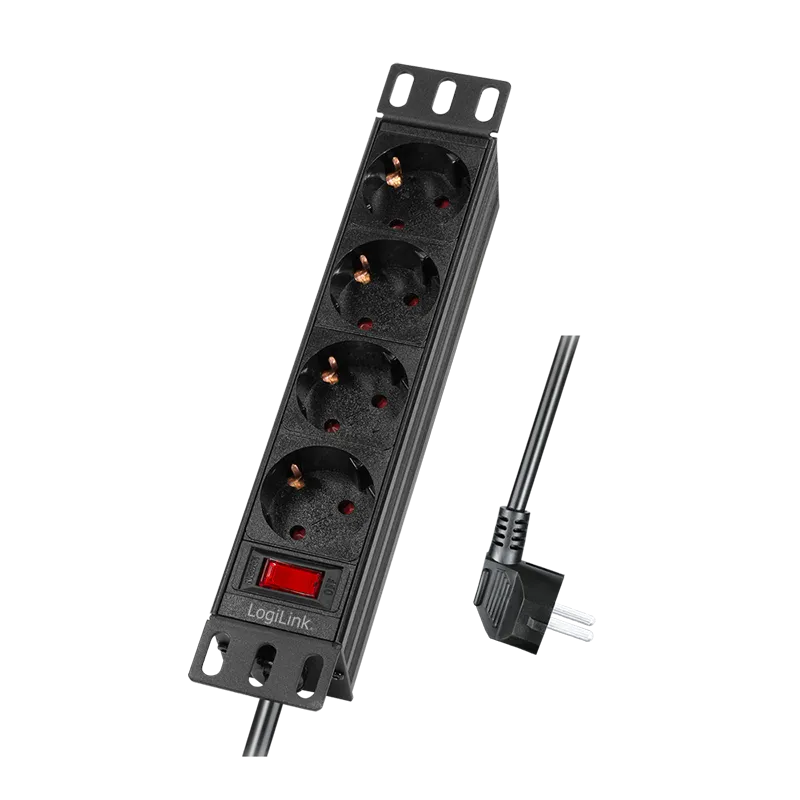 [155805] 10"-Rack PDU 4-vejs tysk stikkontakt, med afbryder