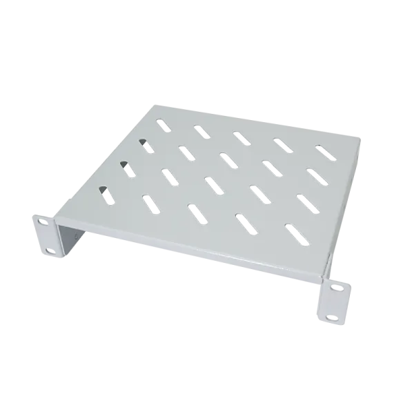 [155814] Cantilever-hylde til 10"" rackmontering, 200 mm, 1U, lysegrå