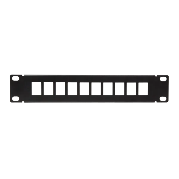 [155820] 10" patchpanel til 10 Keystone-stik, ubelastet, sort