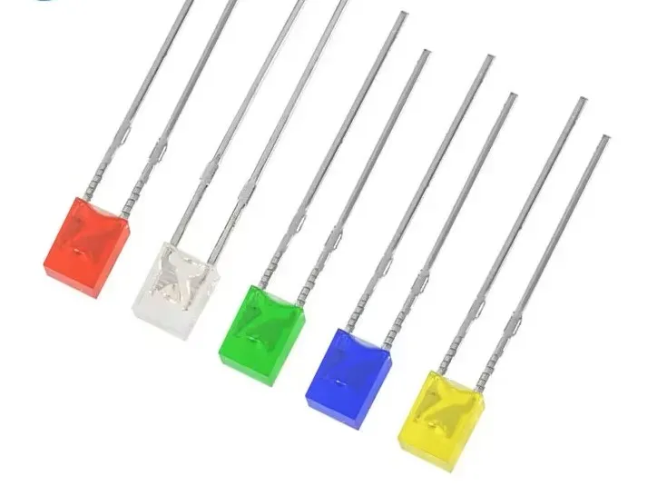 [155929] Lysdiode-sortiment Firkantede 2x3x4mm -5 farver 20 af hver = 100 stk.