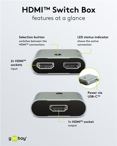 [160652] HDMI Switch 2 til 1 | 8K@60Hz 