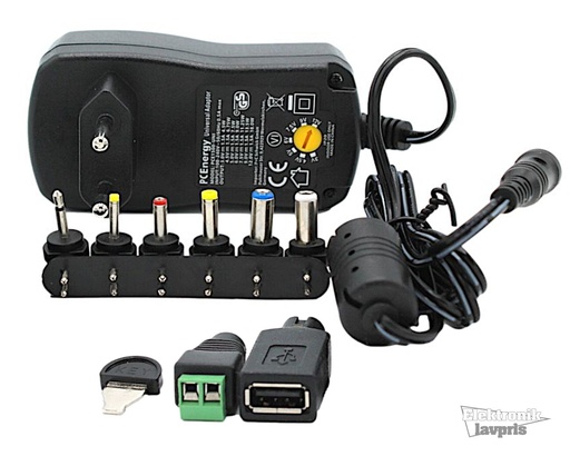 [156163] Universal Strømforsyning, 3-12V, USB, 1,5A