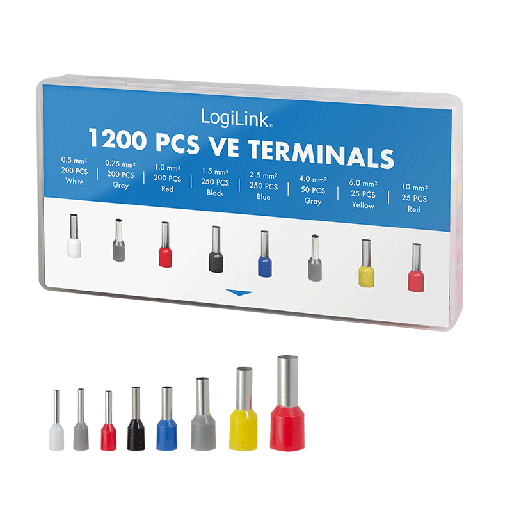 [156336] Terminalrørssortiment 0,5-10mm² 1200 stk