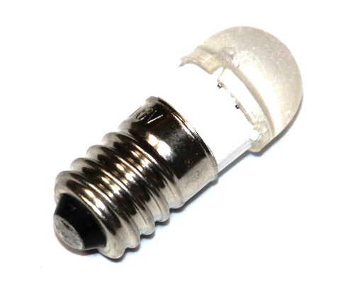 [160767] E10-Lampe 6V RØD  LED Ø=11x27mm.