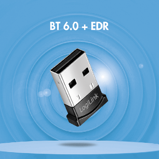 [156339] BT 6.0-adapter, USB-A, 3 Mbit/s, (EDR+BLE), rækkevidde op til 20 m
