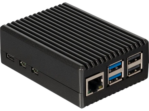 [160869] Kabinet til Raspberry Pi 5, Alu. Sort