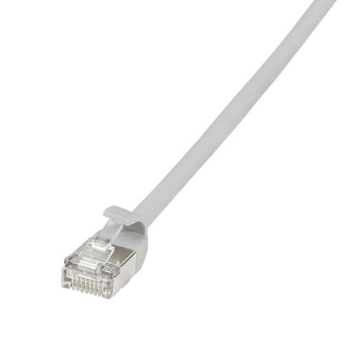 [160878] Patch cable SlimLine, Ultraflex, Cat.6A, U/FTP, grey, 0.2 m