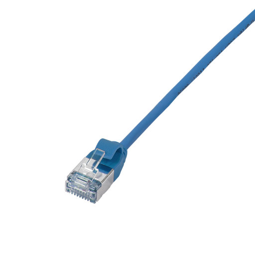 [160879] Patch cable SlimLine, Ultraflex, Cat.6A, U/FTP, blue, 0.2 m