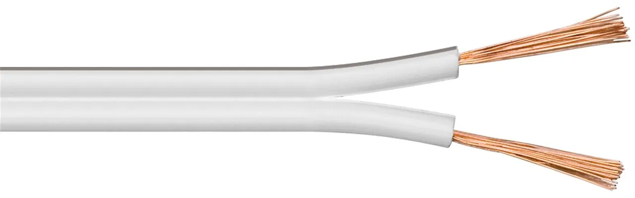 [30787] kabel 2 x 0,75mm², hvid
