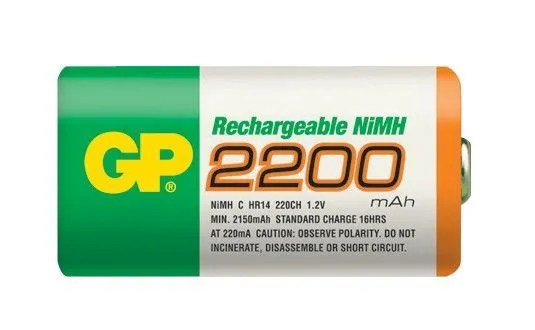 [48712] Genopladeligt NiMh Batteri, C, 2200mAh