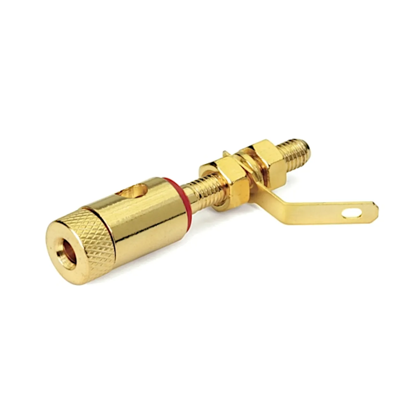 [77339] Bananbøsning chassis 4mm hun guld RØD