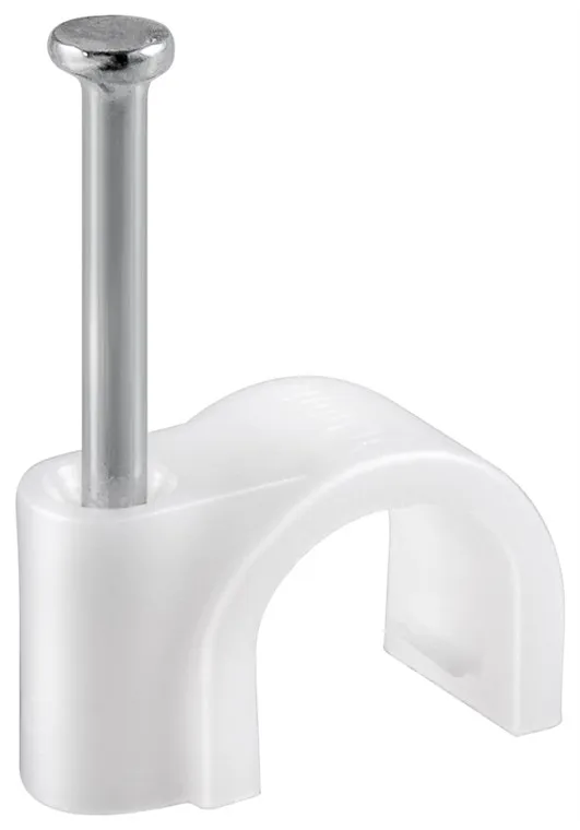 [77356] Kabelsøm, rund, Ø=10mm., hvid, 100stk.