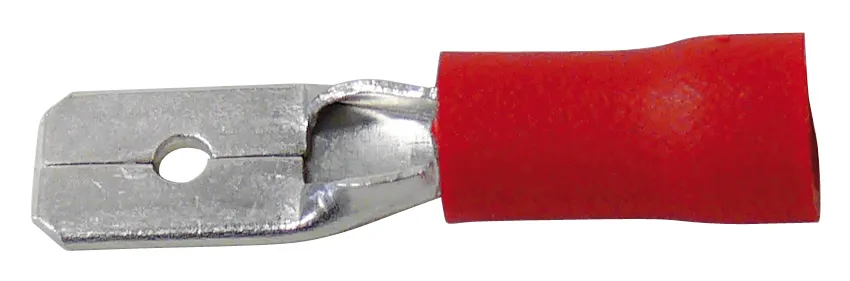 Spadestik 4,8x0,8mm. rød han 50 stk. æske | B2C