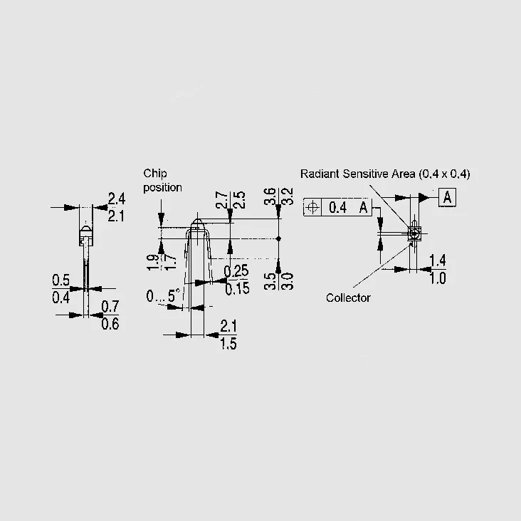 [79637] Phototrans. Water-clear 1,9mA 2,4mm