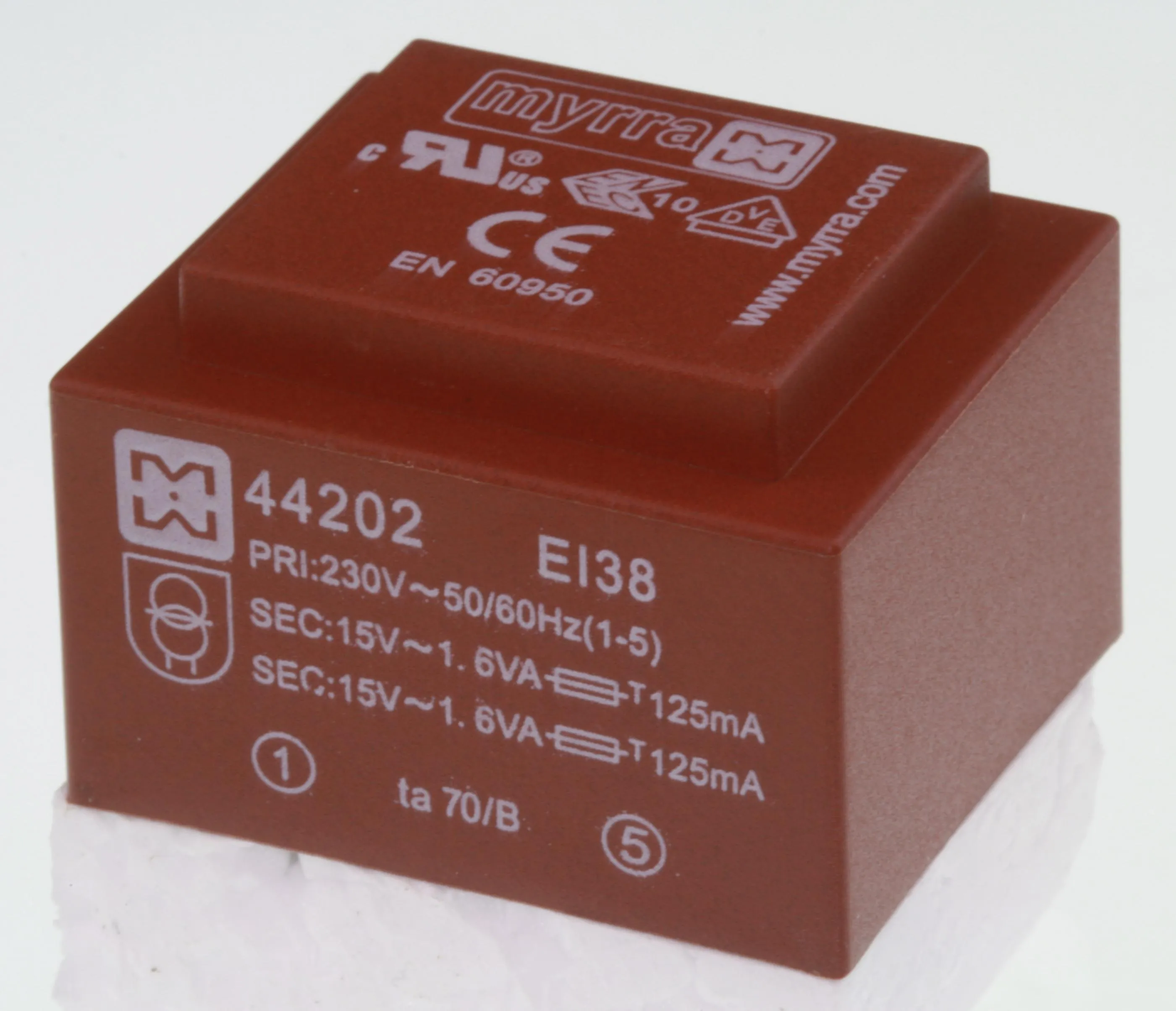 [86455] Transformer 3,2VA 230V 2x15V 2x106mA